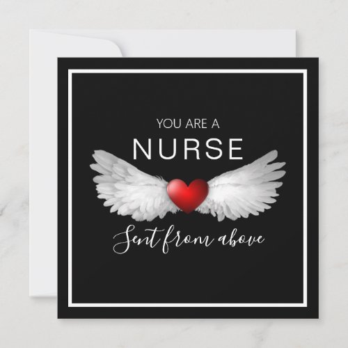 Nurse Angel Wings Heart Thank You