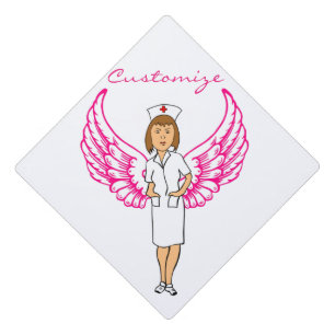 Nurse Angel Wings Thunder_Cove Graduation Cap Topper