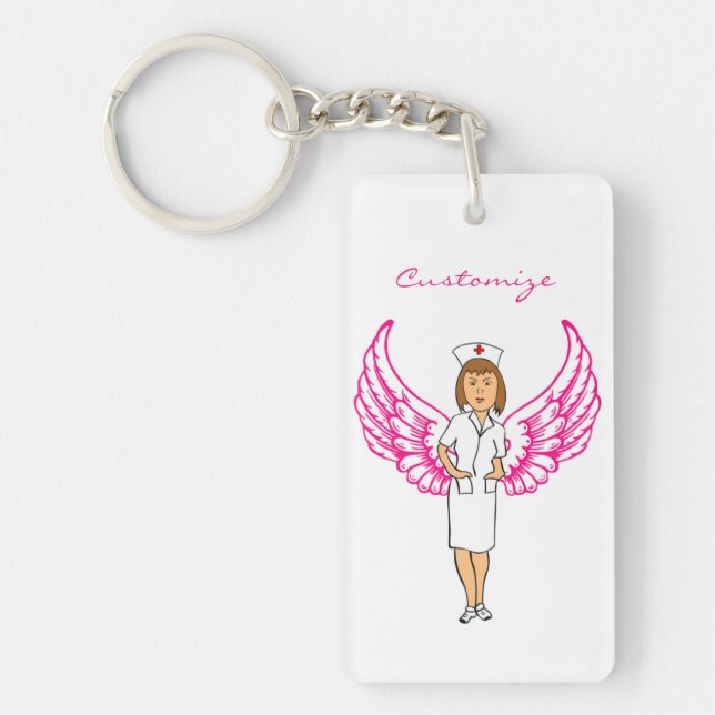 Nurse Angel Wings Thunder_Cove Keychain (Front)