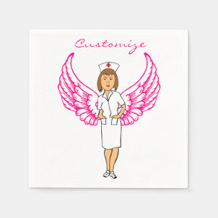 Nurse Angel Wings Thunder_Cove Napkins