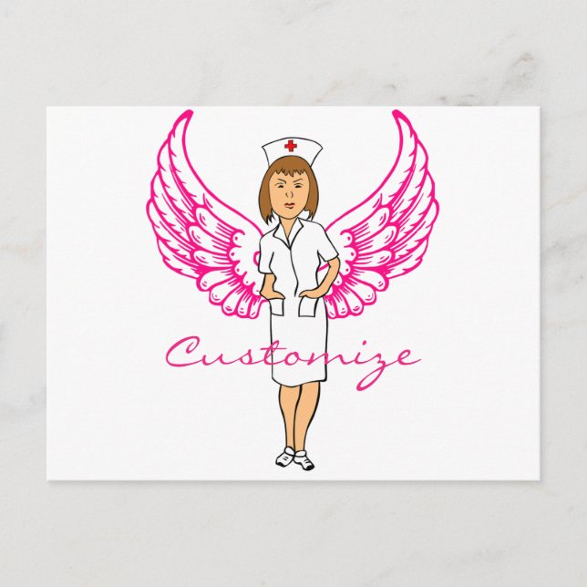 Nurse Angel Wings Thunder_Cove Postcard (Front)