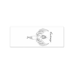 Nurse Angel Wings Thunder_Cove Rubber Stamp