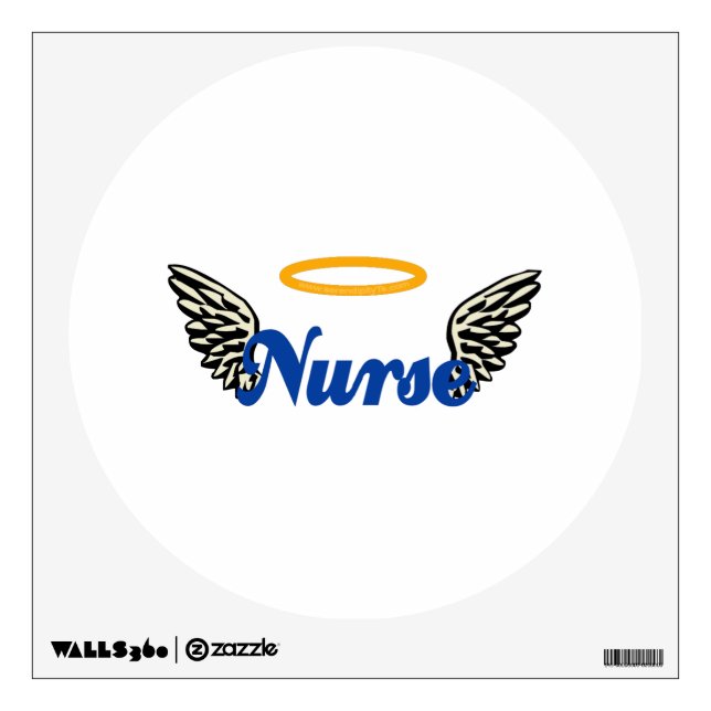 Nurse Angel Wings Wall Sticker (Front)