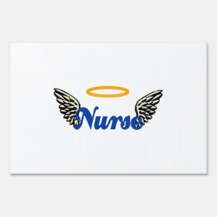Nurse Angel Wings Yard Sign