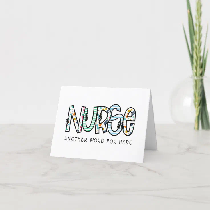 Nurse Another Word for Hero Thank You Zazzle
