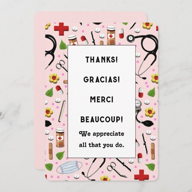 Nurse Appreciation Cards (Front/Back)