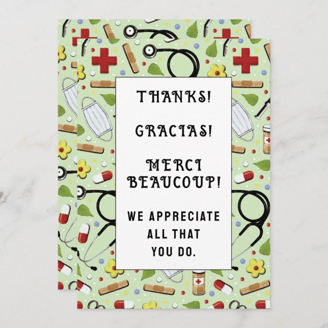 Nurse Appreciation Cards (Front/Back)