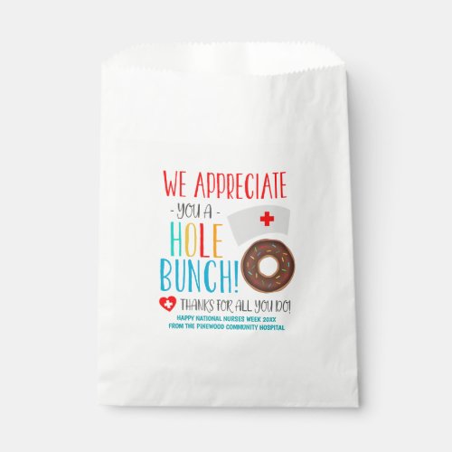 Nurse Appreciation Donut Treat Bags