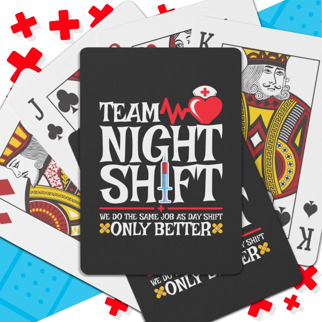 Nurse Appreciation Funny Team Night Shift Nurse Poker Cards (Creator Uploaded)