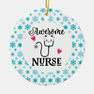 Nurse Appreciation Gift Ceramic Ornament