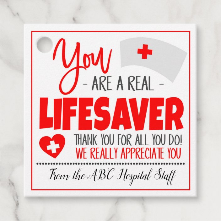 Nurse Appreciation Gift Tag | Zazzle.com