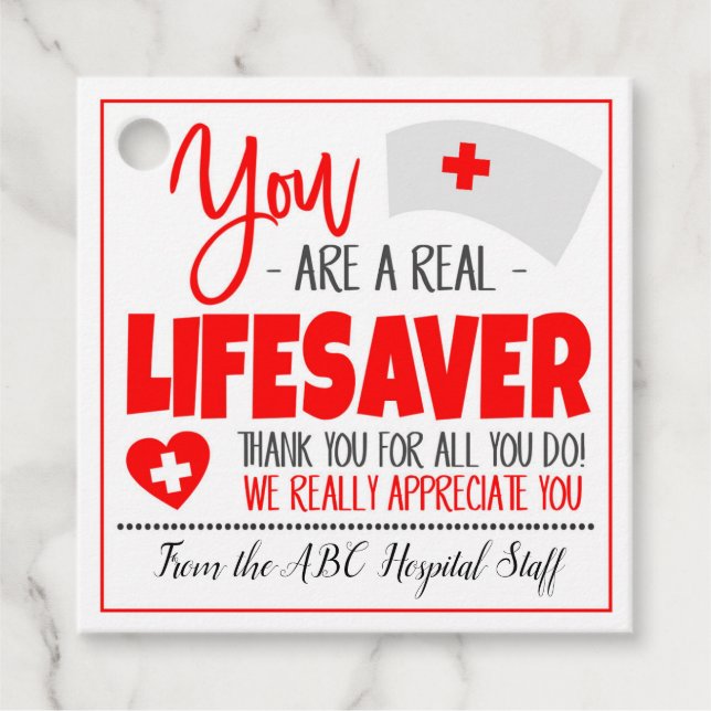 Nurse Appreciation Gift Tag (Front)