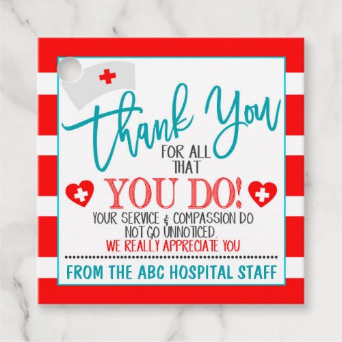 Nurse Appreciation Gift Tag