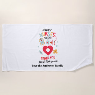 NURSE Appreciation Gift Tag Happy Nurses Week Gift Beach Towel