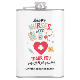 NURSE Appreciation Gift Tag Happy Nurses Week Gift Flask