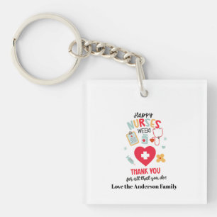 NURSE Appreciation Gift Tag Happy Nurses Week Gift Keychain
