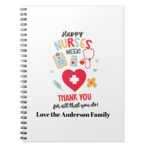 NURSE Appreciation Gift Tag Happy Nurses Week Gift Notebook