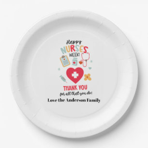 NURSE Appreciation Gift Tag Happy Nurses Week Gift Paper Plates