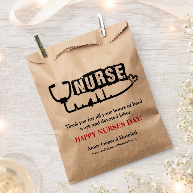 Nurse Appreciation Nurses Day National Nurses Week Favor Bag (Clipped)