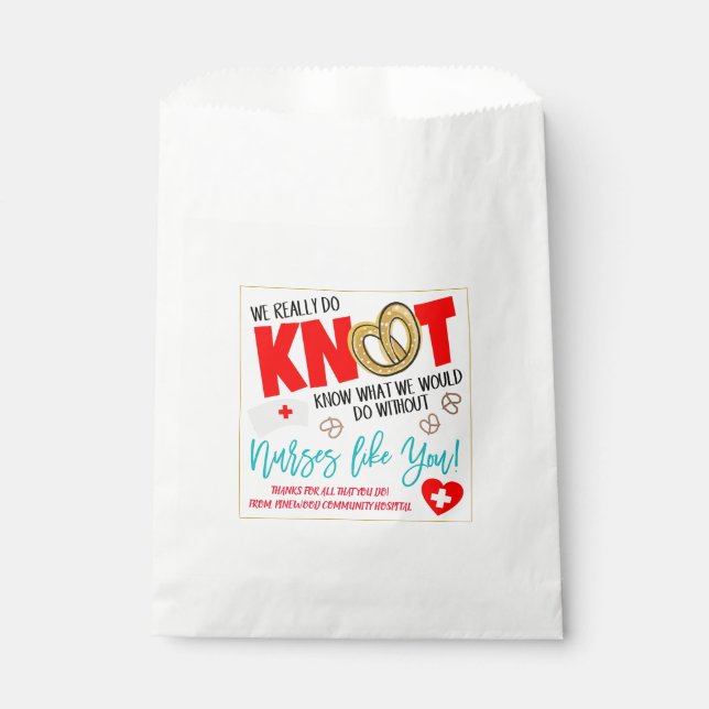 Nurse Appreciation Pretzel Treat Bags (Front)