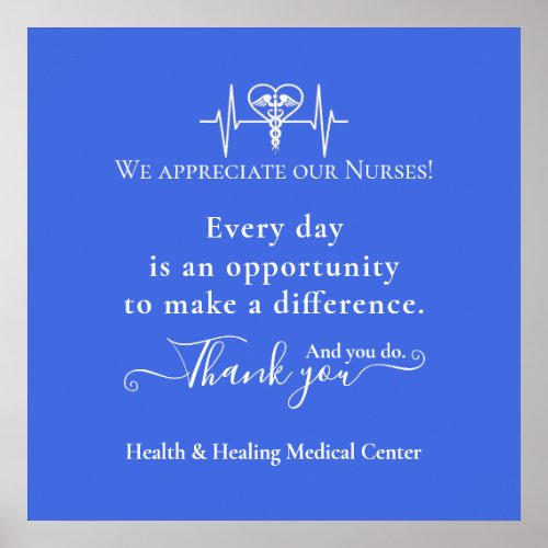 Nurse Appreciation Thank You Personalized Poster