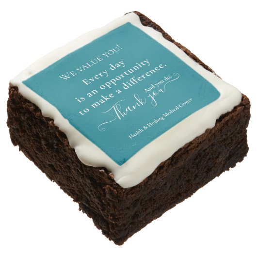 Nurse Appreciation Week Month Bulk Chocolate Brownie (Angled)