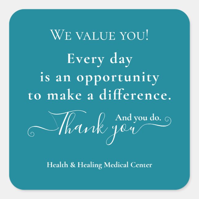 Nurse Appreciation Week Month Bulk Square Sticker (Front)