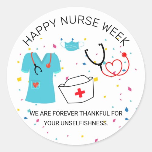 Nurse appreciation week sticker nurse children cl classic round sticker