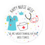 Nurse appreciation week sticker, nurse children cl classic round sticker