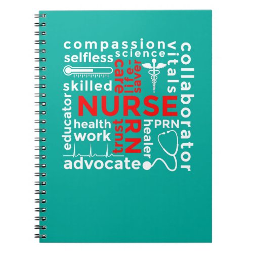 Nurse Art Accessorie Abstract Typo Design Gift Notebook