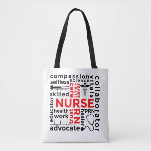 Nurse Art Accessorie Abstract Typo Design Gift Tote Bag