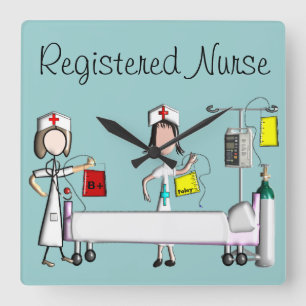 Nurse Art Clock "The Hospital Room"