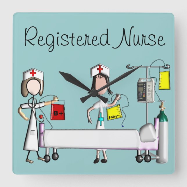 Nurse Art Clock "The Hospital Room" (Front)