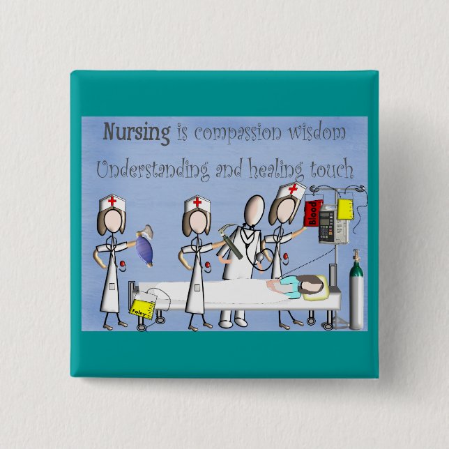 Nurse Art Gifts Pinback Button (Front)