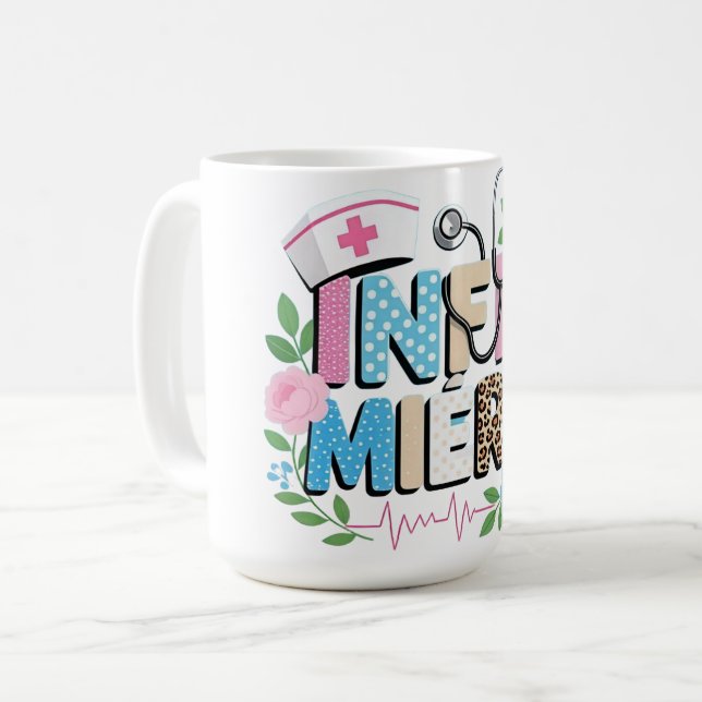 "NURSE" art t-shirt Coffee Mug (Front Left)