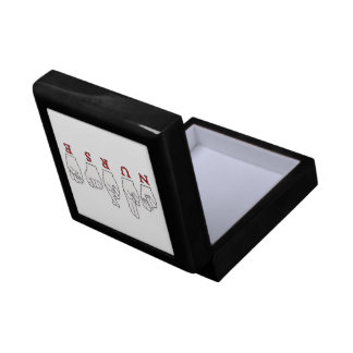 NURSE ASL FINGERSPELLED SIGN LANGUAGE KEEPSAKE BOX