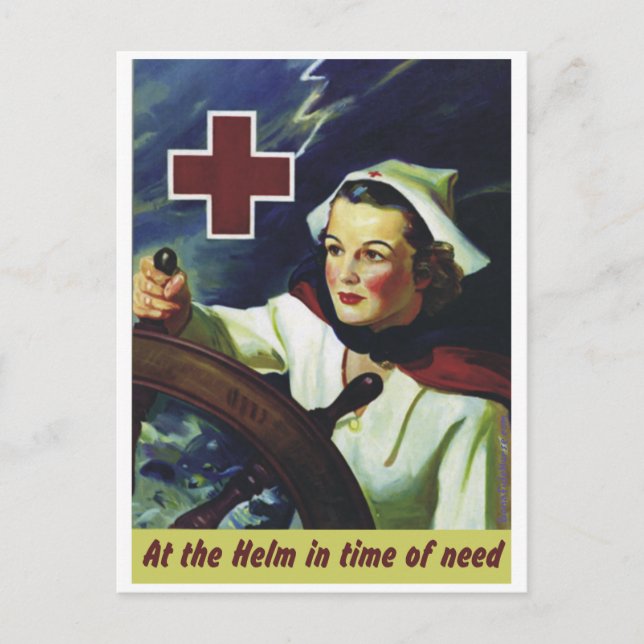 Nurse at the Helm Postcard (Front)