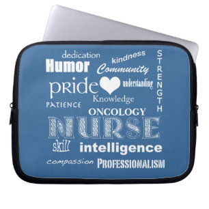 Nurse Attributes/ONCOLOGY (Customizable) Laptop Sleeve