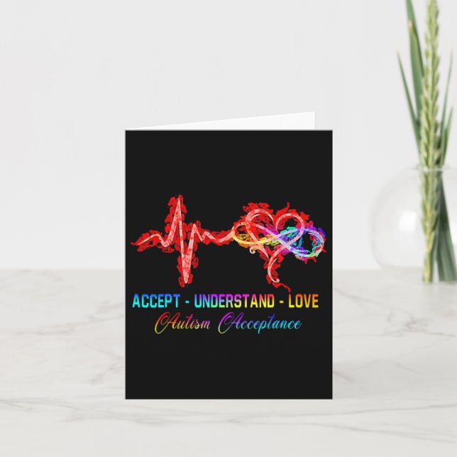 Nurse Autism Accept Understand Love Autism Awarene Card (Front)