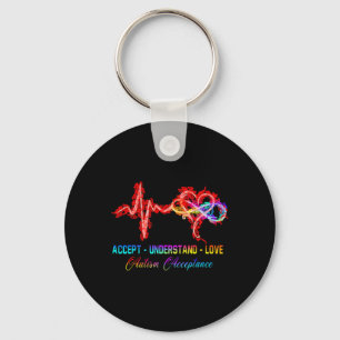 Nurse Autism Accept Understand Love Autism Awarene Keychain