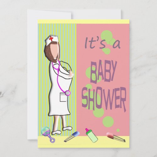 Nurse Baby Shower Invitations