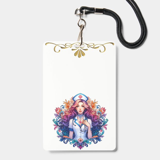 Nurse badge (Front with Lanyard)