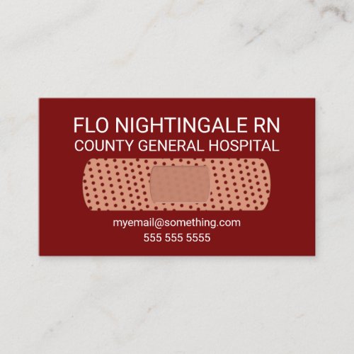 Nurse Bandage Red Business Card