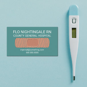 Nurse Bandage Teal Business Card