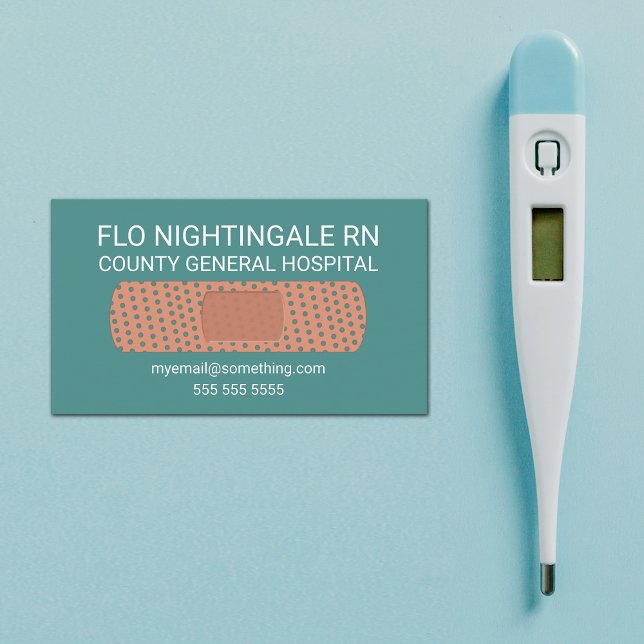 Nurse Bandage Teal Business Card (Creator Uploaded)
