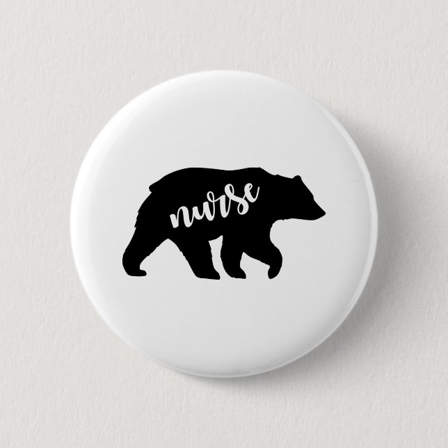 Nurse Bear  Button (Front)
