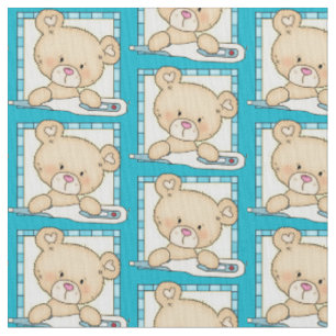 Nurse Bear Pima cotton fabric