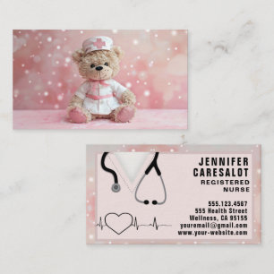 Nurse Bear RN, LVN, LPN, Caretaker Business Card