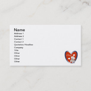 Nurse Bear With Heart T-shirts and Gifts Business Card