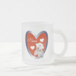 Nurse Bear With Heart T-shirts and Gifts Frosted Glass Coffee Mug